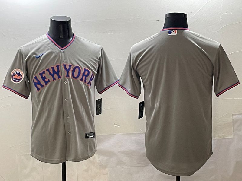 Men New York Mets Blank Grey Second generation 2025 Nike MLB Jersey style 7